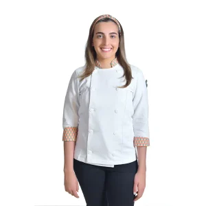 DÓLMÃ BRANCO DE PIQUET COM DETALHES PUNHO E GOLA