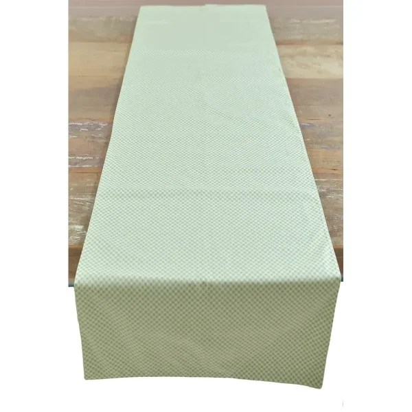 TRILHO DE MESA DUPLA FACE VICHY MAÇÃ VERDE / VERDE NATALINO