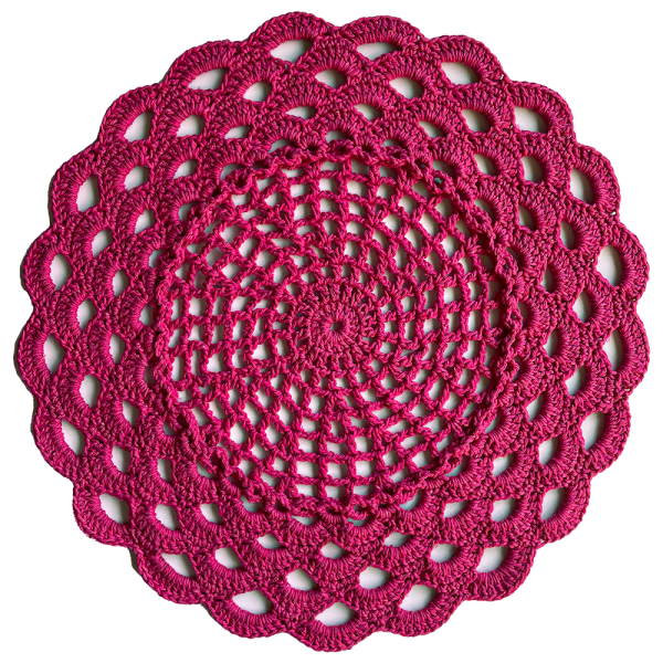 SOUSPLAT DE CROCHET PINK