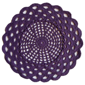 SOUSPLAT DE CROCHET ROXO