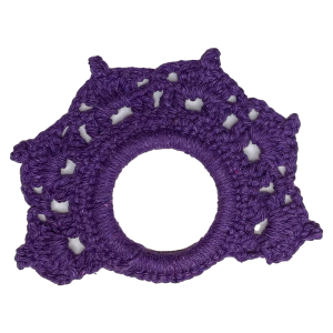 PORTA GUARDANAPO DE CROCHET ROXO