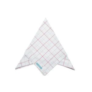 GUARDANAPO DE LINHO XADREZ OFF WHITE COM PONTO DECORATIVO