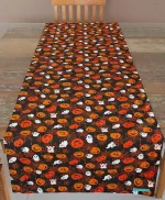TRILHO DE MESA DUPLA FACE ABOBORA LARANJA E PRETO FANTASMA - Imagem 2